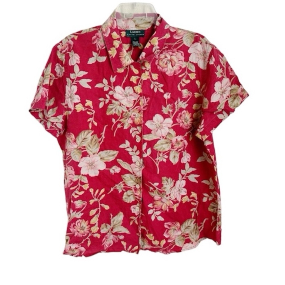Lauren Ralph Lauren Short Sleeve Top Size‎ L